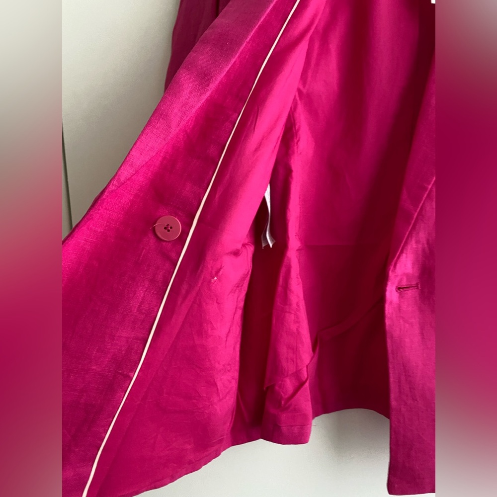 Mango Pink Linen Blazer - Picture 4 of 9